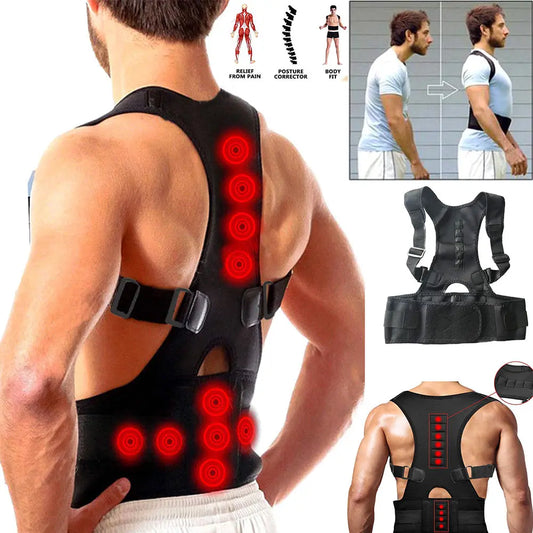 Magnetic Therapy Posture Corrector. Brace, shoulder, back supporter belt