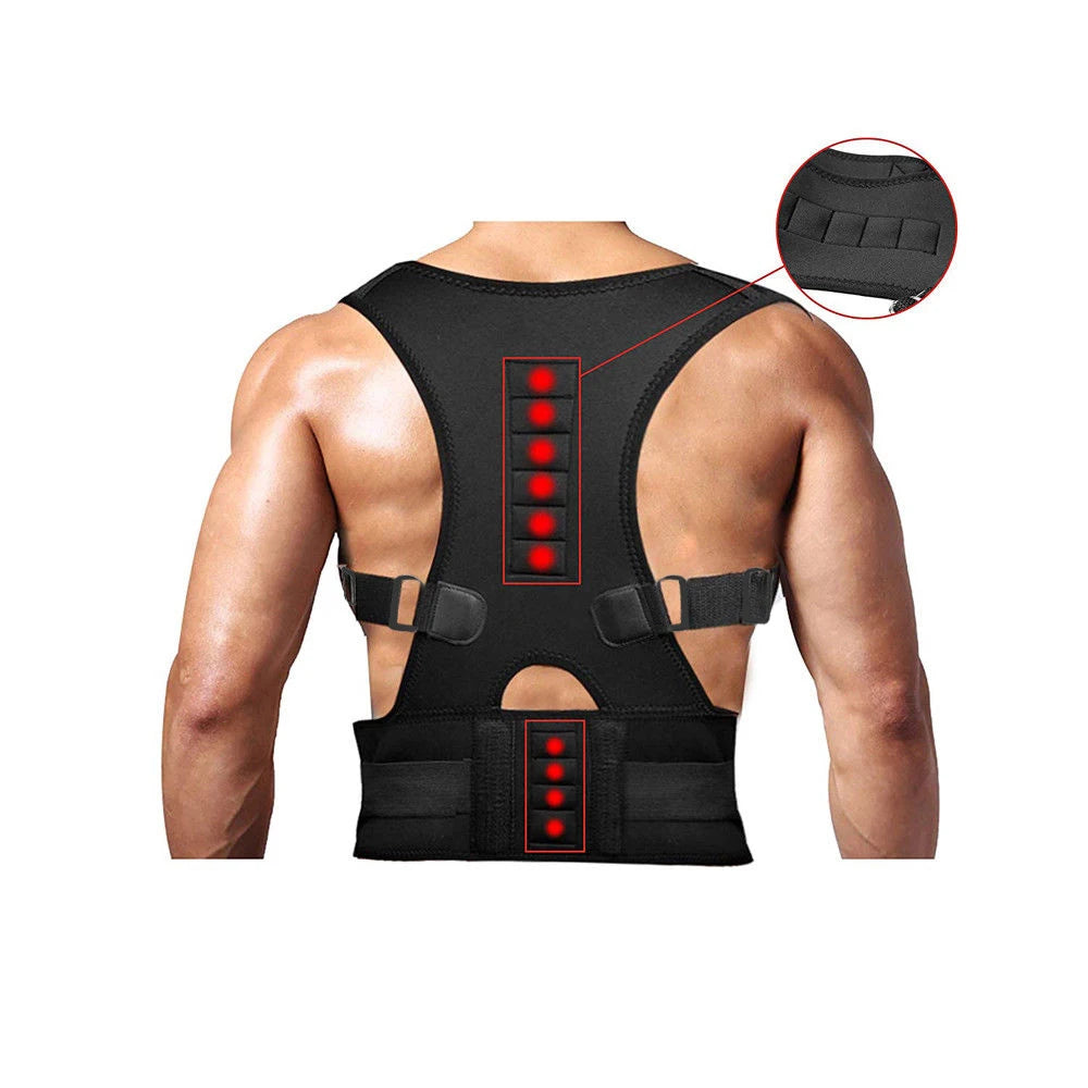 Magnetic Therapy Posture Corrector. Brace, shoulder, back supporter belt