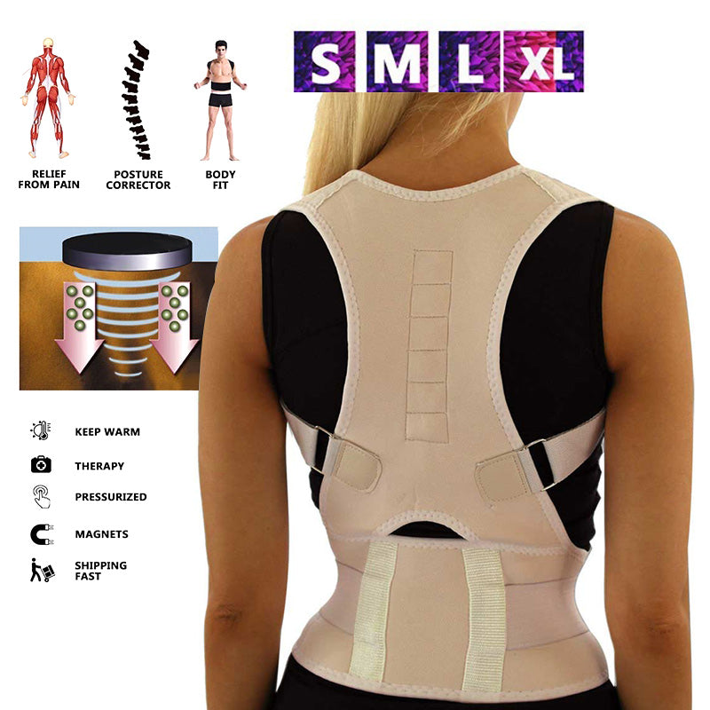 Magnetic Therapy Posture Corrector. Brace, shoulder, back supporter belt