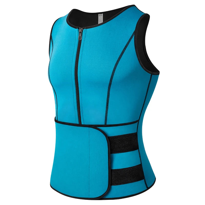 Mens Waist Trainer Vest Slimming Body Shaper Compression Shirt Workout Tank Top Shapewear Fitness Undershirt Fat Burn Sauna Suit