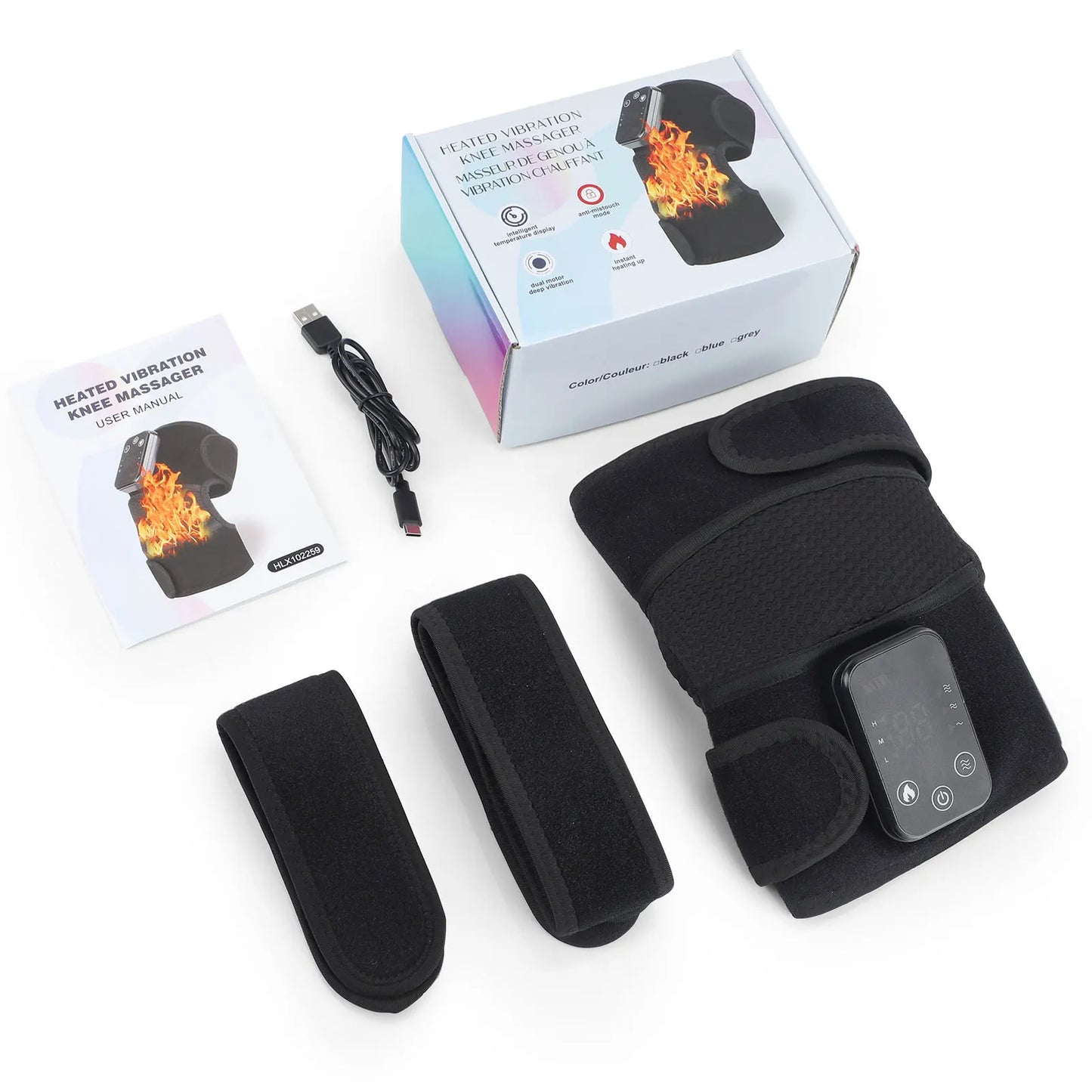 Rechargeable Heating Shoulder Pads Adjustable Shoulder Heating Belt Unisex 3 Level Vibration Heating Shoulder Brace Support Wrap