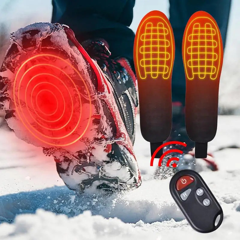 Heated Insoles Battery Rechargeable Heating Insoles Long-lasting Heated Insoles Electric Heated Insoles with Remote Control
